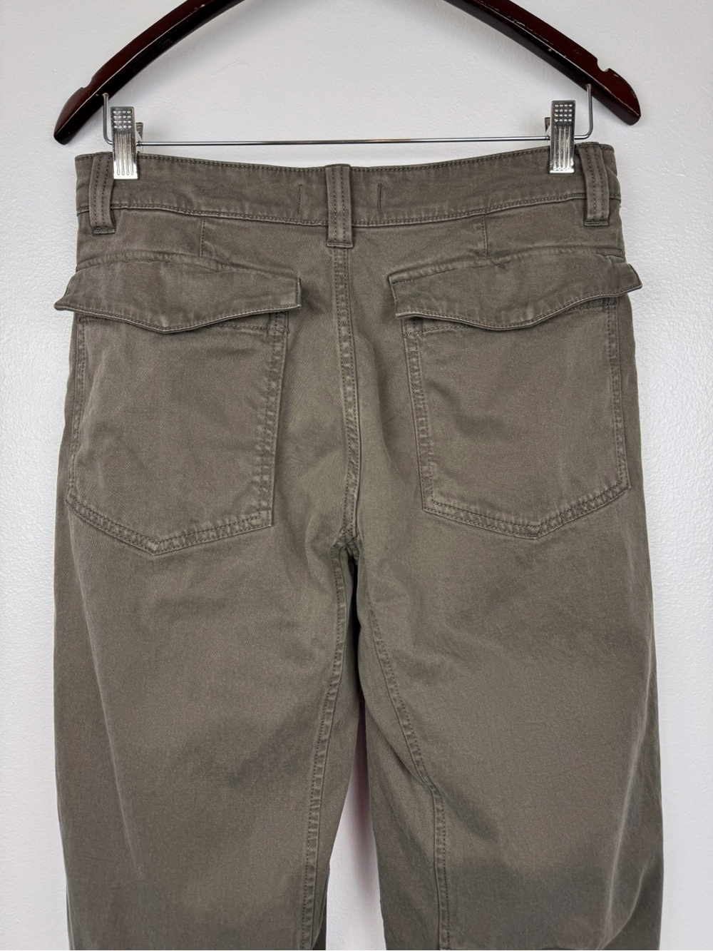 Madewell Darted Barrel Leg High Rise Cotton Blend Pants Brown Size 26 - Picture 7 of 10